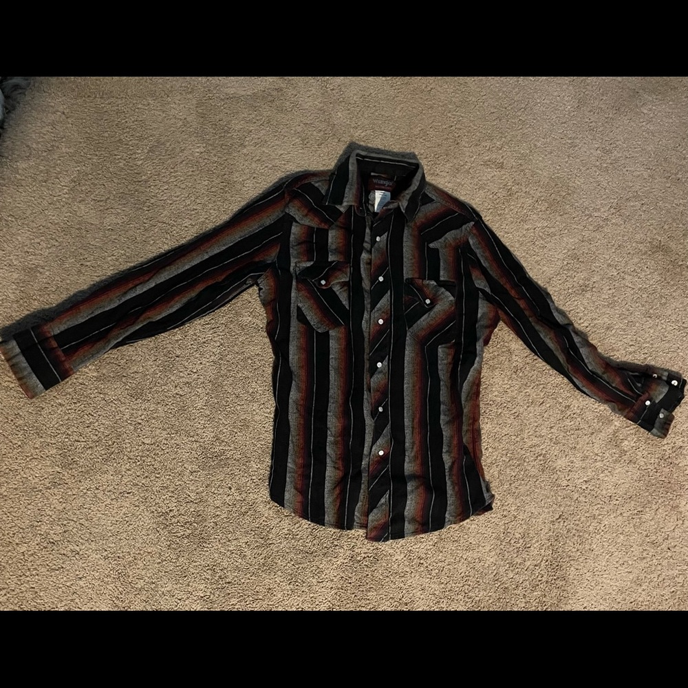 Vintage wrangler pearl snap
